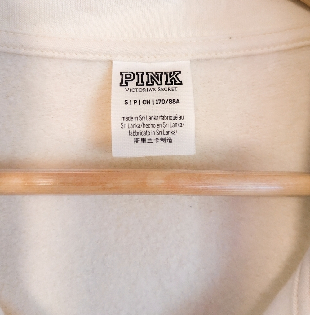 VS Pink Cream Jacket Fleece Lined - Picture 2 of 4